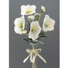 Christmas rose arrangement with snow, 35cm