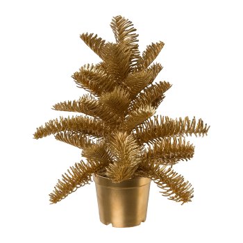 Noble fir tree In Pot, 30cm, Gold