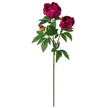 Peony branch x3, 70cm, cerise