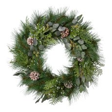 Mixed fir wreath with cones,