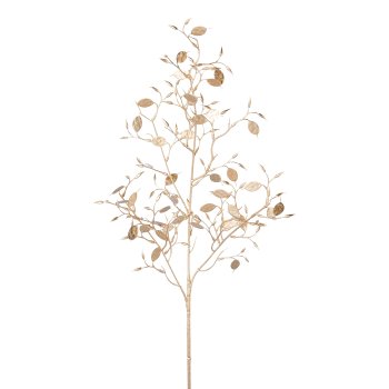 Penny leaf branch 1/poly, 75 cm, champagne, 1pc.