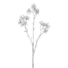 Aralia branch, 34cm, silver,