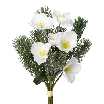 Christrosen-Tannenbund gefrostet, 36cm, frost,