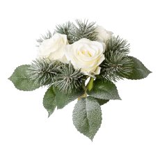 Rosen-Tannenbund gefrostet, 33 cm, frost,