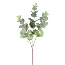 Eucalyptuszweig 6/Poly, 51 cm, grau-grün, 6/Stck