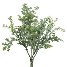 Silver leaf bush with flowers, 26cm, grey-green