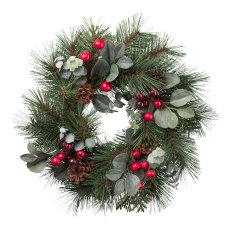 Mixed fir wreath, 48 cm, green
