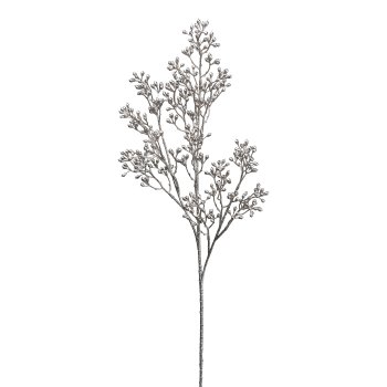 Berry branch, metallic, 61cm, champagne