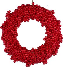 Berry wreath, 28cm, red