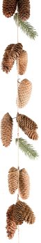 Cone garland, 165cm, natural