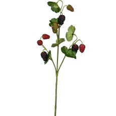 Raspberry branch, 48cm, dark red