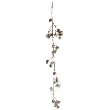 Zederngirlande mit Clip geeist, 58cm, grün
