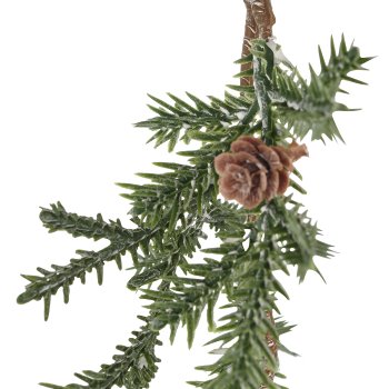 Fir clip white washed, 55cm, green