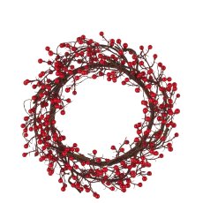 Beerenkranz, 42x42x10cm, rot