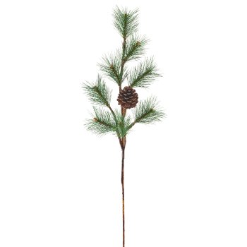 Pine branch with natural cones, 82cm, green