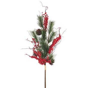 Tannen/Beeren/Mixstrauß x3, 74cm, rot