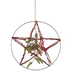 Sternhänger, 30cm, rot