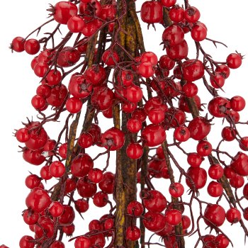 Beerenbäumchen, 68cm, rot, in schwarzem Kunststofftopf 14x14x12,5cm