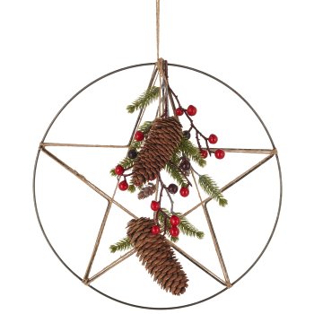 Star pendant, 30cm, red