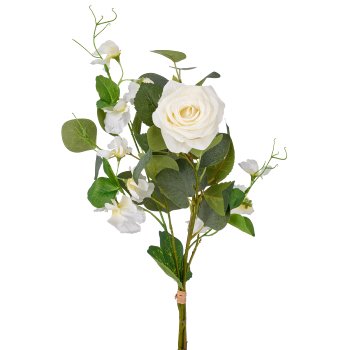 Rosen-Mix-Bund x3, 45cm, weiß