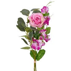 Rosen-Mix-Bund x3, 45cm, lila