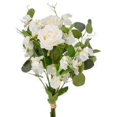 Rosen-Mix-Bund x6, 50cm, weiß