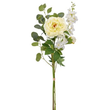 Päonie-Mix-Bund x3, 80cm, weiß