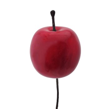 Apple with stake, set of 6, 8/Box, 2.5cm, red