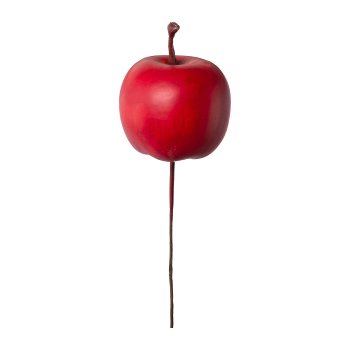 Apfel mit Stecker 6er Set 8/Box, 3,5cm, rot-matt