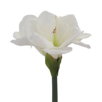 Artificial amaryllis with 3 flowers, 32cm length of the stem, white