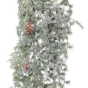Lärchengirlande, gefrostet, 190cm