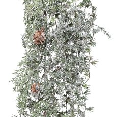 Lärchengirlande, gefrostet, 190cm