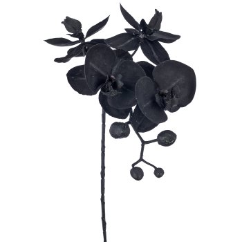 Phalaenopsis 3D-print x 4, 42cm, schwarz, Real Touch