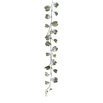 Bauhiniablattgirlande mit Schnee, 87cm, schnee