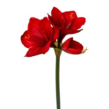 Artificial amaryllis, 68cm, red, real touch