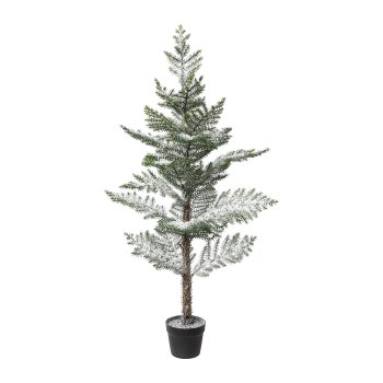 Indoor Fir In Pot, Snowed, 128 cm, Snow