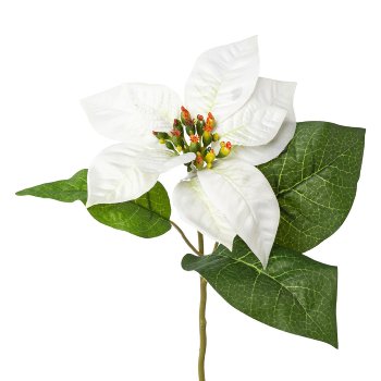 Poinsettia Short Handle, 3D-Print, 35cm, White