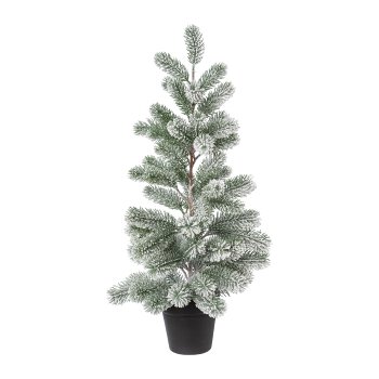 Tannenbaum im Topf mit Schnee, 69cm, schnee