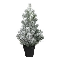 Artificial fir tree in pot, 48 cm, snow