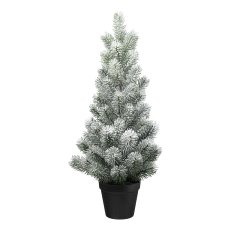 Artificial fir tree in pot, 58 cm, snow