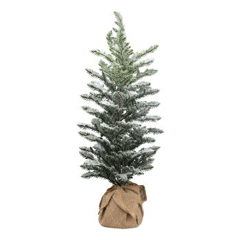Artificial araucaria in jute bag, 65cm, snow
