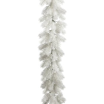 Fir garland, white, 185cm, white