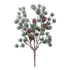 Cedar branch with cones, 33 cm, green