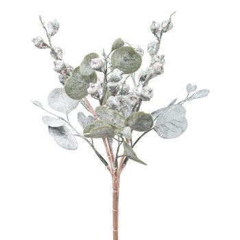 Eucalyptus bush with fruits, 28cm, gray