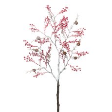Berry branch with cone, 78cm,