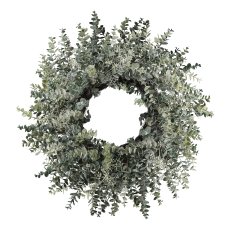Eucalyptus wreath iced, 50cm, frost