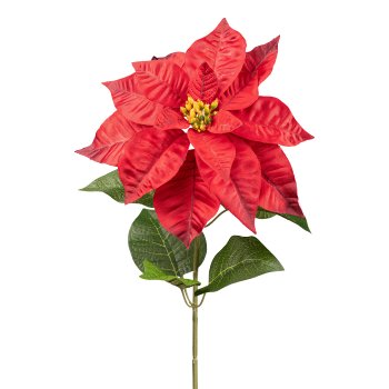 Artificial poinsettia, 56cm, red