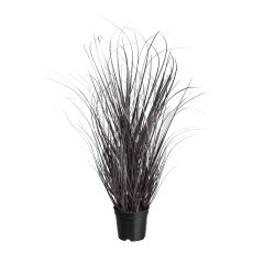 Artificial grass in pot, 73 cm, purple-silver