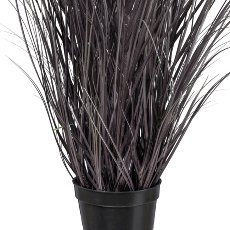 Artificial grass in pot, 93 cm, purple-silver