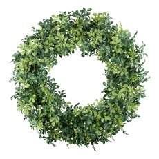 Leaf wreath, 48 cm, green